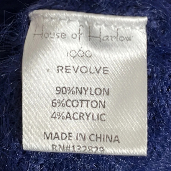 House of Harlow 1960 x Revolve Vaughn Fuzzy Pullover Hoodie Sweater - Small - Picture 7 of 8